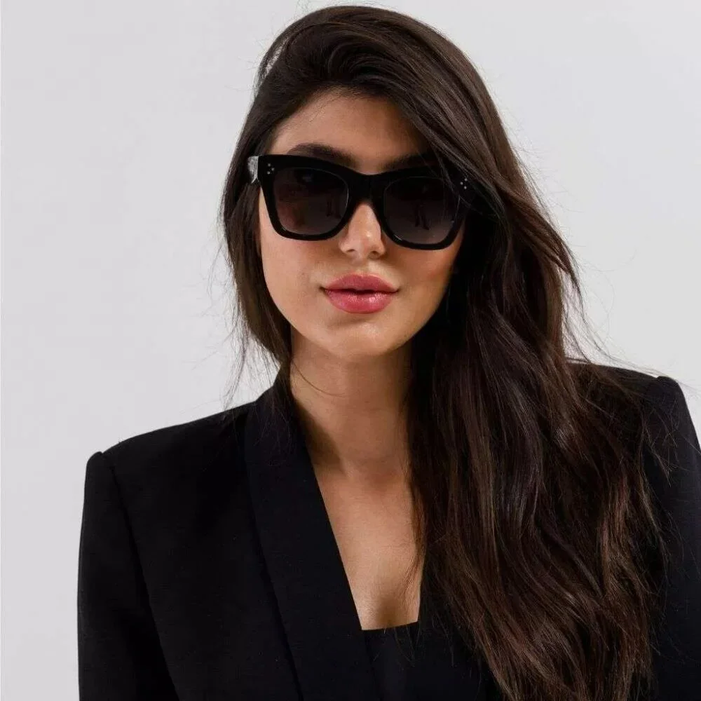 Celine 3 DOTS Women Sunglasses Black Grey Gradient CL4004IN 01D NEW AUTHENTIC - Picture 10 of 13